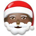Santa Claus Emoji with Dark Skin Tone, LG style