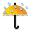 Umbrella with Rain Drops Emoji, LG style