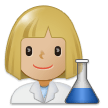 Woman Scientist Emoji with Medium-Light Skin Tone, Samsung style