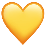 Yellow Heart Emoji, Apple style
