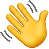 Waving Hand Emoji, Apple style
