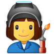 Woman Factory Worker Emoji, Samsung style