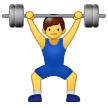 Person Lifting Weights Emoji, Samsung style