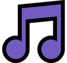 Musical Note Emoji, Microsoft style