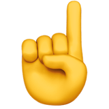 Index Pointing Up Emoji, Apple style
