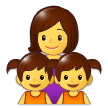 Family: Woman, Girl, Girl Emoji, Samsung style
