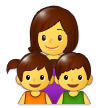 Family: Woman, Girl, Boy Emoji, Samsung style