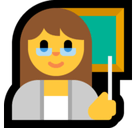 Woman Teacher Emoji, Microsoft style