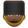 Guard Emoji with Dark Skin Tone, LG style