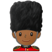 Man Guard Emoji with Medium-Dark Skin Tone, Samsung style
