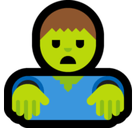 Man Zombie Emoji, Microsoft style