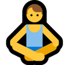 Man in Lotus Position Emoji, Microsoft style