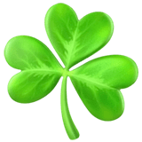 Shamrock Emoji, Apple style