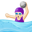 Woman Playing Water Polo Emoji with Light Skin Tone, Samsung style