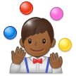 Man Juggling Emoji with Medium-Dark Skin Tone, Samsung style