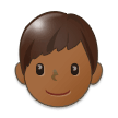 Boy Emoji with Medium-Dark Skin Tone, Samsung style