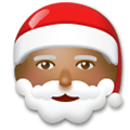 Santa Claus Emoji with Medium-Dark Skin Tone, LG style