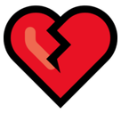 Broken Heart Emoji, Microsoft style