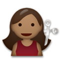 Person Getting Haircut Emoji with Medium-Dark Skin Tone, LG style