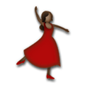 Woman Dancing Emoji with Dark Skin Tone, LG style