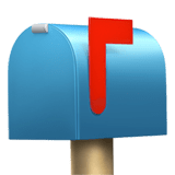 Closed Mailbox with Raised Flag Emoji, Apple style