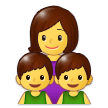 Family: Woman, Boy, Boy Emoji, Samsung style