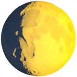 Waxing Gibbous Moon Emoji, Apple style