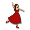 Woman Dancing Emoji with Medium-Light Skin Tone, LG style