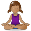 Person in Lotus Position Emoji with Medium Skin Tone, Samsung style