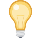 Light Bulb Emoji, Facebook style