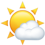 Sun Behind Small Cloud Emoji, Apple style