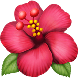 Hibiscus Emoji, Apple style
