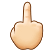 Middle Finger Emoji with Light Skin Tone, Samsung style