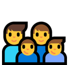Family: Man, Man, Boy, Boy Emoji, Microsoft style