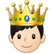 Prince Emoji with Light Skin Tone, Samsung style