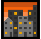 Cityscape At Dusk Emoji, Microsoft style