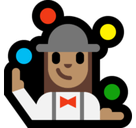 Woman Juggling Emoji with Medium Skin Tone, Microsoft style