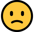 Slightly Frowning Face Emoji, Microsoft style