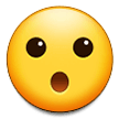 Face with Open Mouth Emoji, Samsung style