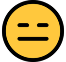 Expressionless Face Emoji, Microsoft style