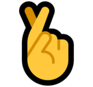 Fingers Crossed Emoji, Microsoft style