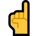 Index Pointing Up Emoji, Microsoft style