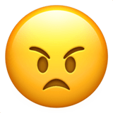 Angry Face Emoji, Apple style