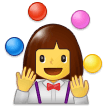 Woman Juggling Emoji, Samsung style