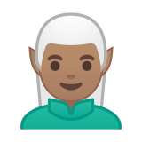 Man Elf Emoji with Medium Skin Tone, Google style