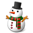 Snowman Without Snow Emoji, Samsung style