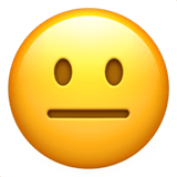 Straight Face Emoji, Apple style