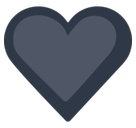 Black Heart Emoji, Facebook style