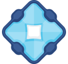 Diamond with a Dot Emoji, Facebook style