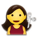 Person Getting Haircut Emoji, LG style